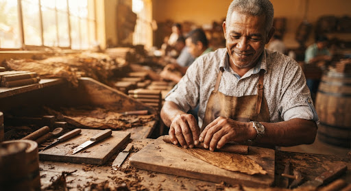 Master torcedor rolling reserve-grade long-filler cigars in Danlí Honduras for Puros Reserve